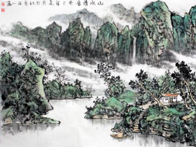 以石磊山 烟云浩渺——简评邢子一山水画新貌