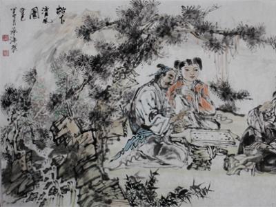 画家翟承海参加“2013——2014年度人物书画作品展”