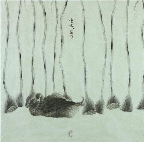 《仲中晓小品》68×68cm