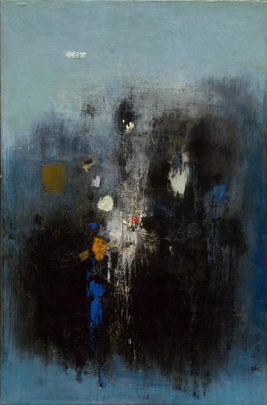 钟泗滨，《虚空》，油彩画布，91×60.3cm，1962。图片：致谢亚洲艺术中心