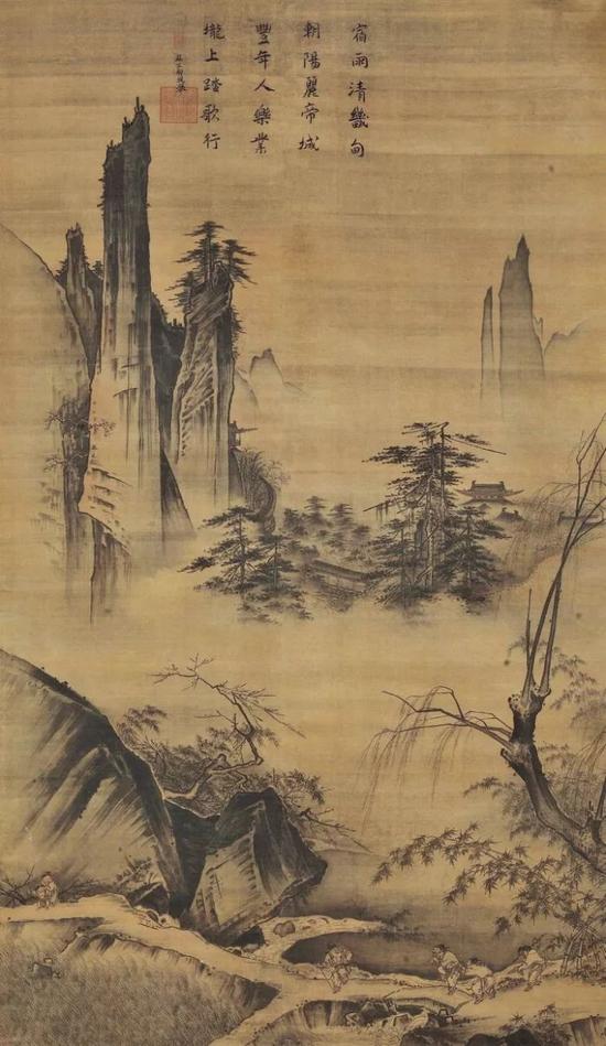 《踏歌图》 马远 191.8 x 104.5 cm 北京故宫博物馆藏