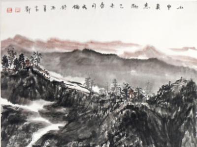 青山有知音 水墨藏意趣——陈秀梅山水画参展“成功美术馆名家书画全国巡展·石家庄展”