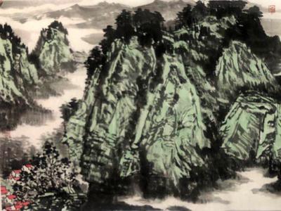 墨彩为媒 画寄岳川——蓝献诚先生参展成功美术馆“墨彩汗流香 劳动入画境•全国名家书画艺术展”