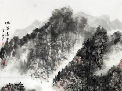 墨绘雅境 笔抒情怀——洪涛山水画参展成功美术馆“墨彩汗流香 劳动入画境·全国名家书画艺术展”