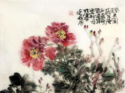 笔意恣肆 花光富丽——马建军先生参展成功美术馆“墨彩汗流香 劳动入画境•全国名家书画艺术展”