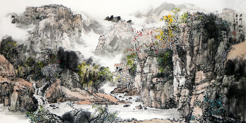 色彩绚烂  诗意沁怀——成功美术馆馆藏李长胜国画山水作品赏读  