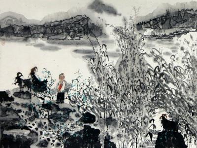 密林雅逸——著名画家张东林人物画在“翰墨丹青耀金秋•全国名家书画展”展出