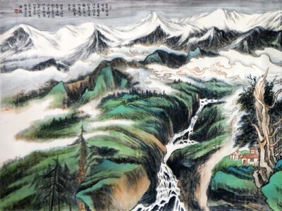 气韵雄强 意境浑厚——北京敦煌中国画院院长陈龙山水画在“翰墨丹青耀金秋•全国名家书画展”展出