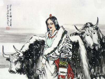 雪域圣地 高原神韵——毛志成人物画参展“丹青流美•成功美术馆全国名家书画西宁展”