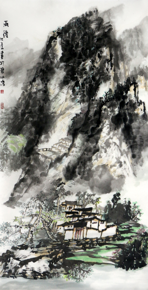 清新淡雅 诗意盎然——洪涛山水画参展“绚丽多彩贺新年”全国名家书画展