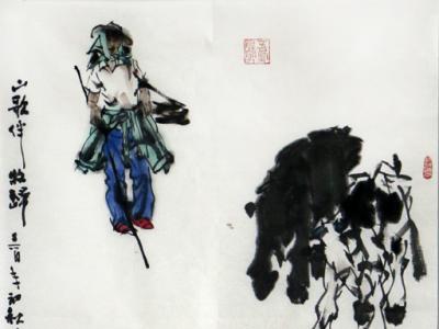 线墨激越 生命本色——著名画家钱宗飞先生画作在成功美术馆名家书画贺新春鉴赏展展出