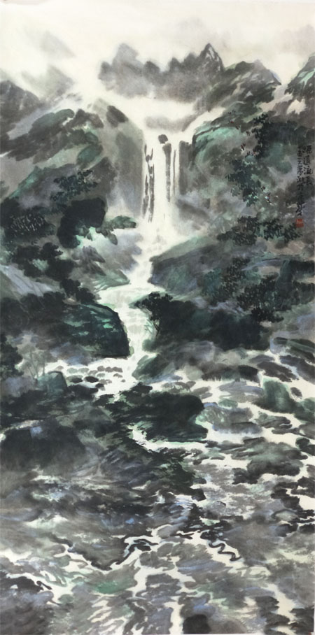 笔墨神通天地 画图再造大千——著名山水画家王梦湖先生画作在成功美术馆名家书画贺新春鉴赏展展出