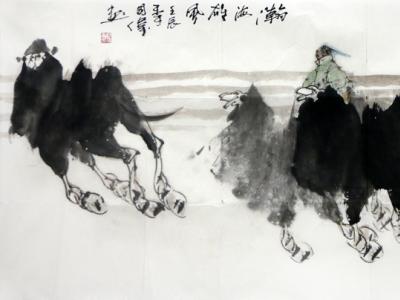 塞上牧驼  竹林论道——成功美术馆馆藏胡国伟人物画赏析