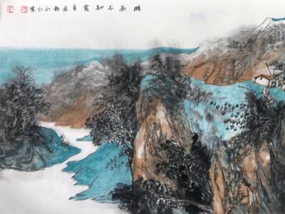 写山水新貌 展时代画图——甘肃青年画家路永仁先生参展“丹青绘盛世，妙笔迎新年”成功美术馆名家书画邀请展作品赏析